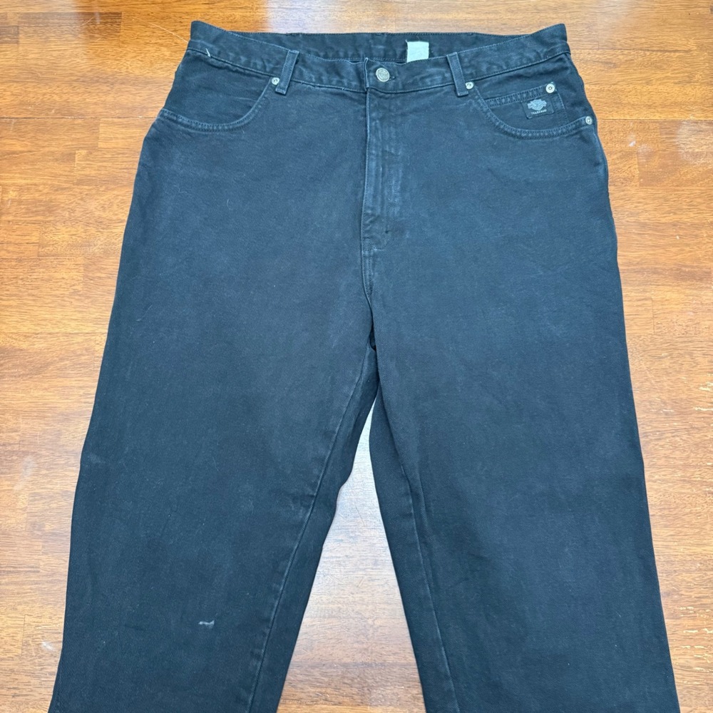 Harley Davidson Relaxed Jeans Mens 36x32 Black Vintage Made in USA 100% Cotton - Picture 2 of 12